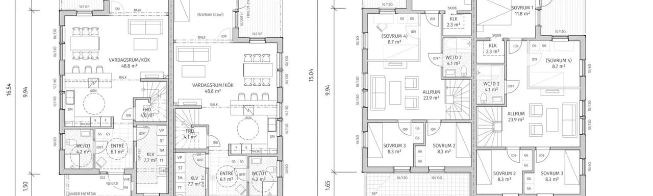 Planritning för Gatersered sörgård 12B