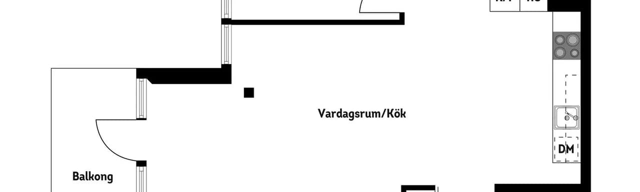 Floor plan for Sandhamnsgatan 75B