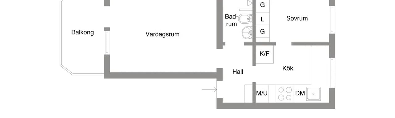 Floor plan for Iggebygatan 4B