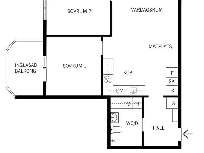 Floor plan for Stationsvägen 39