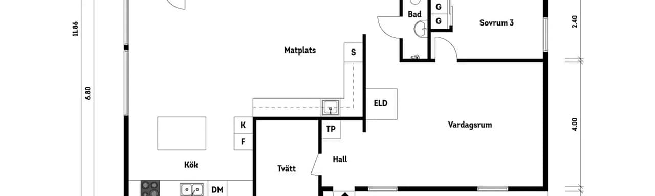 Planritning för Björketorpsvägen 65