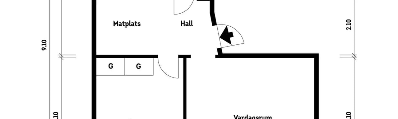 Planritning för Vårmånadsgatan 5A