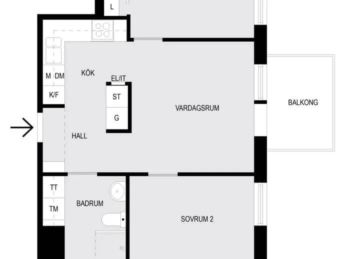 Floor plan for Johanneshovsvägen 102