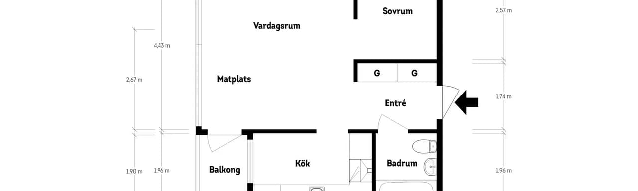 Planritning för Nordostpassagen 46