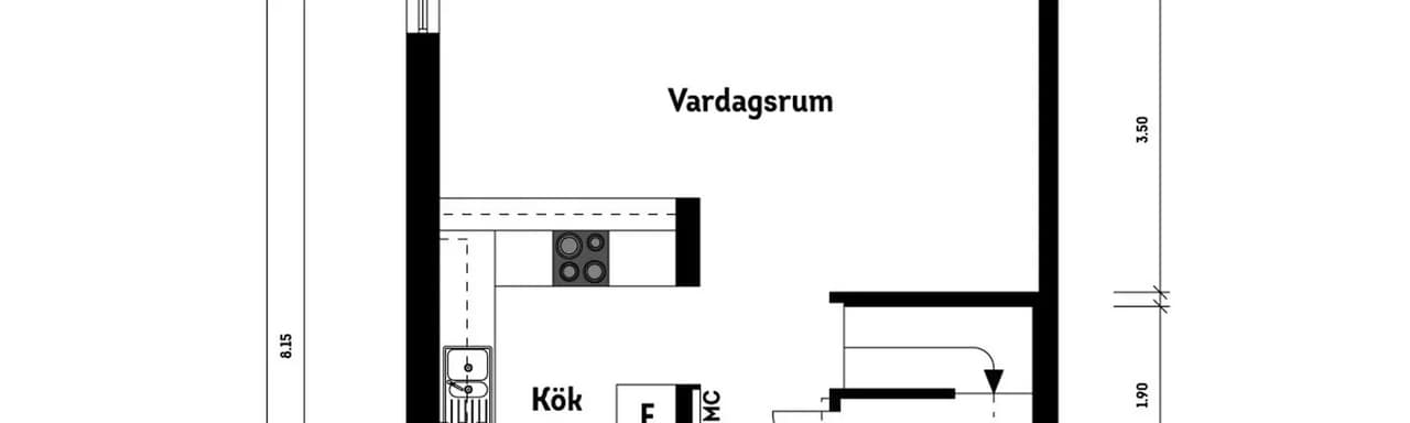 Floor plan for Kardemummaslingan 7