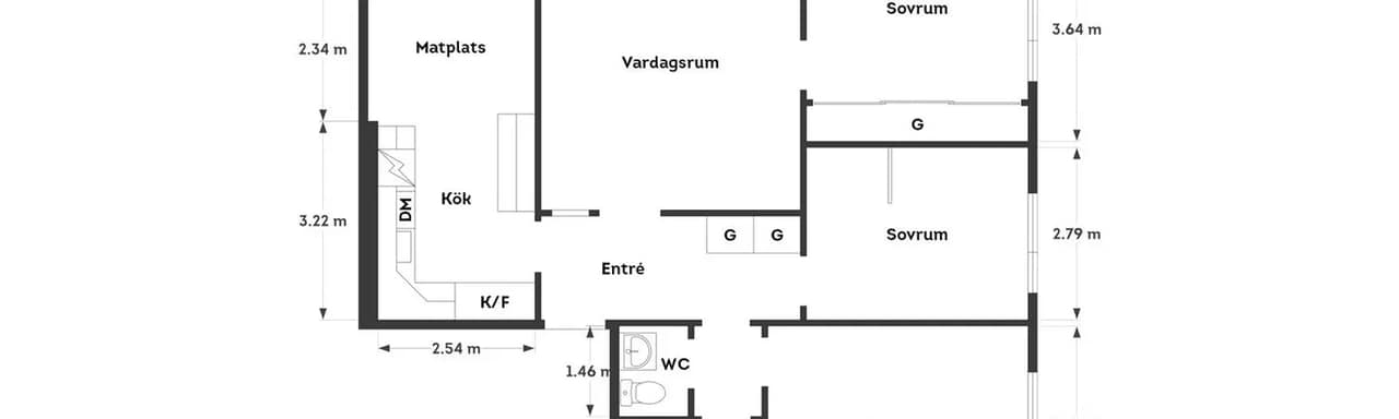 Planritning för Körkarlens gata 17