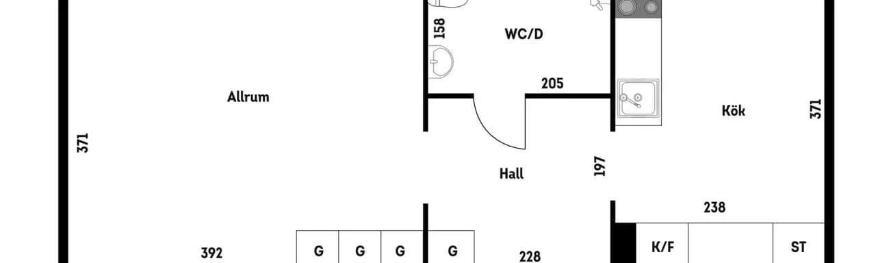 Planritning för Frimärksvägen 7, vån 3/3