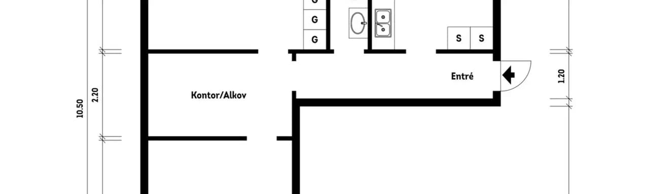 Planritning för Magistergatan 3