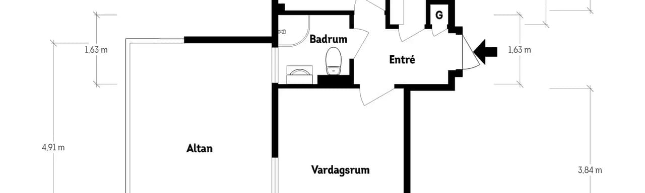 Floor plan for Stabbegatan 75