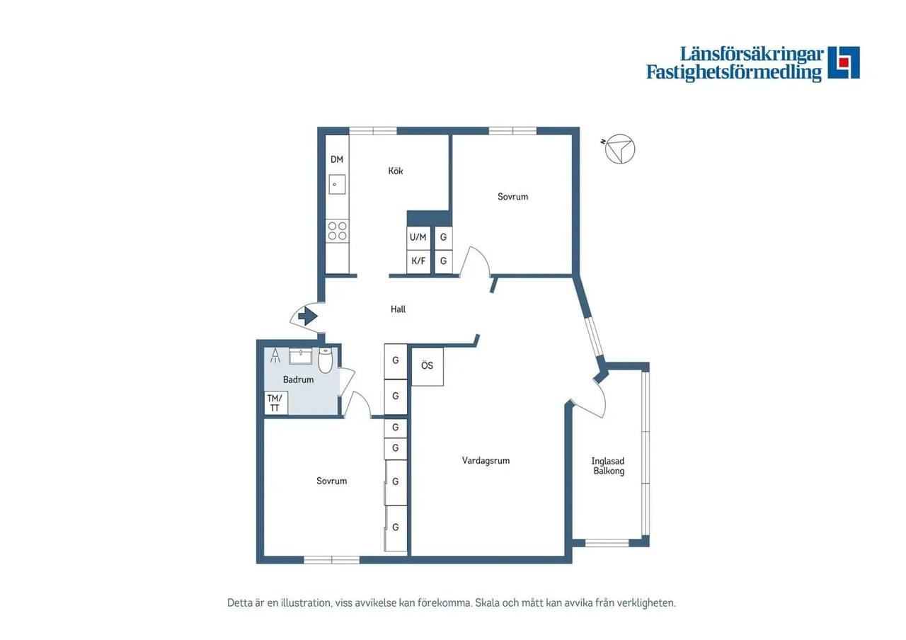 Planritning för Södertäljevägen 3C