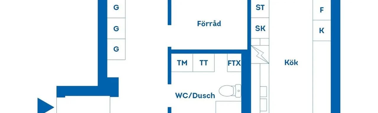 Planritning för Gustaf Janzéns gata 31