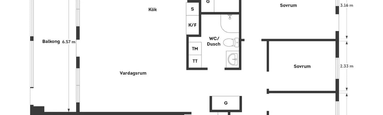 Planritning för Långströmsgatan 5B