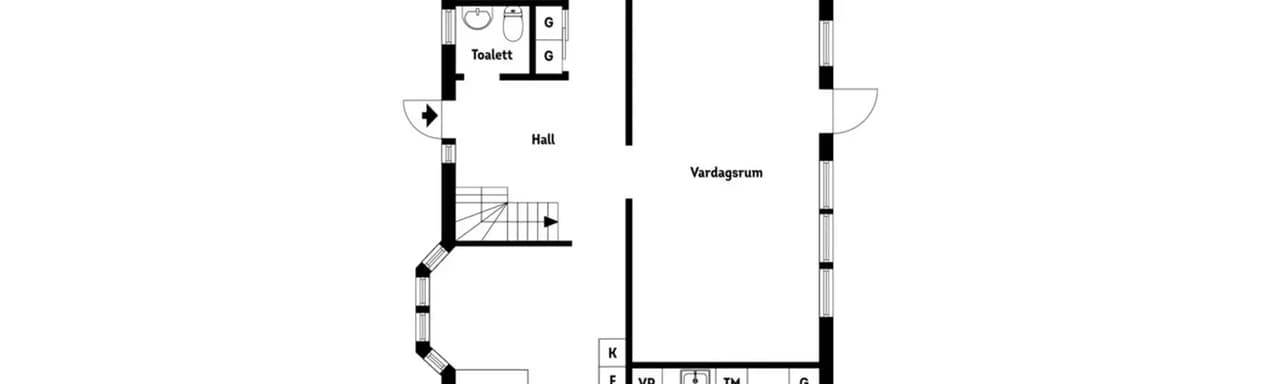 Planritning för Hövägen 17