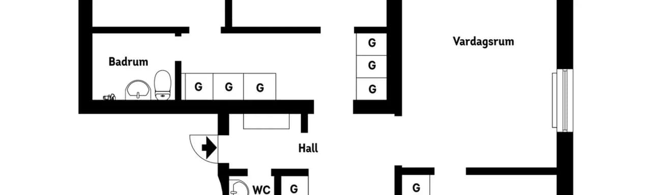 Floor plan for Laxgården 2B