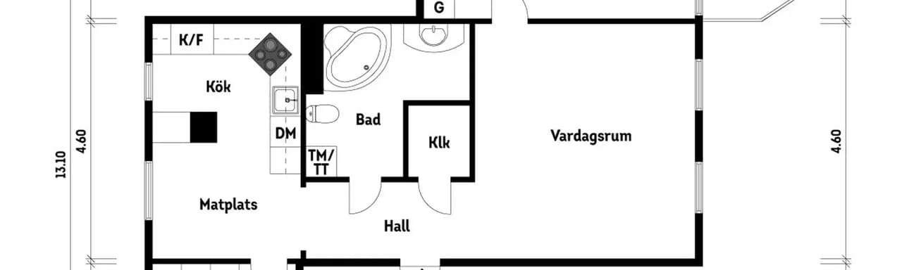 Planritning för Kvadrantgatan 64