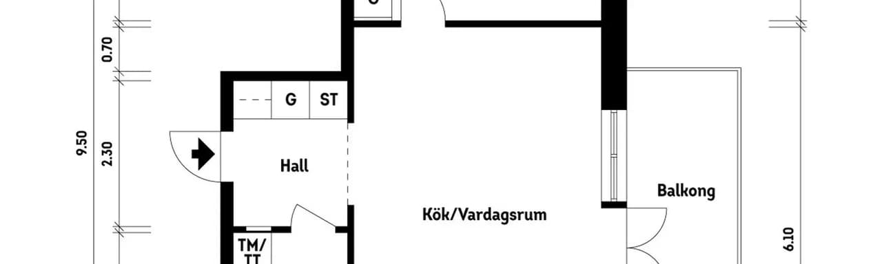 Floor plan for Önneredsvägen 112