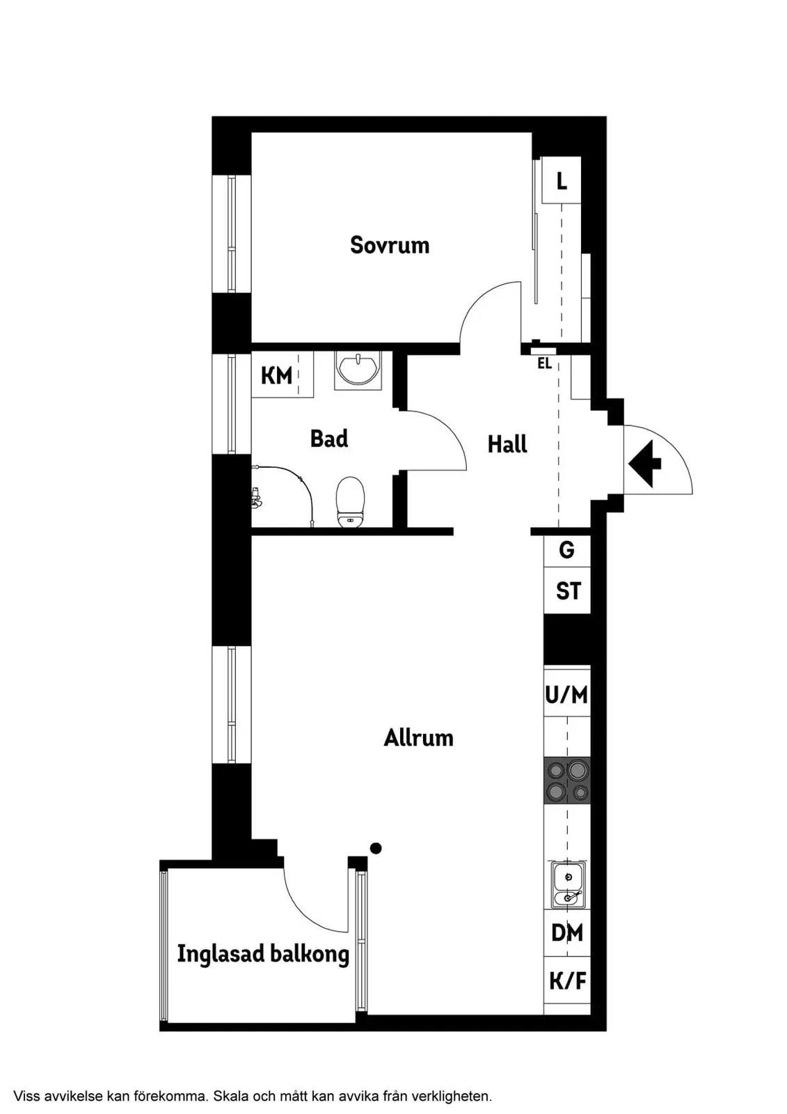 Floor plan for Fräkne Gränd 11