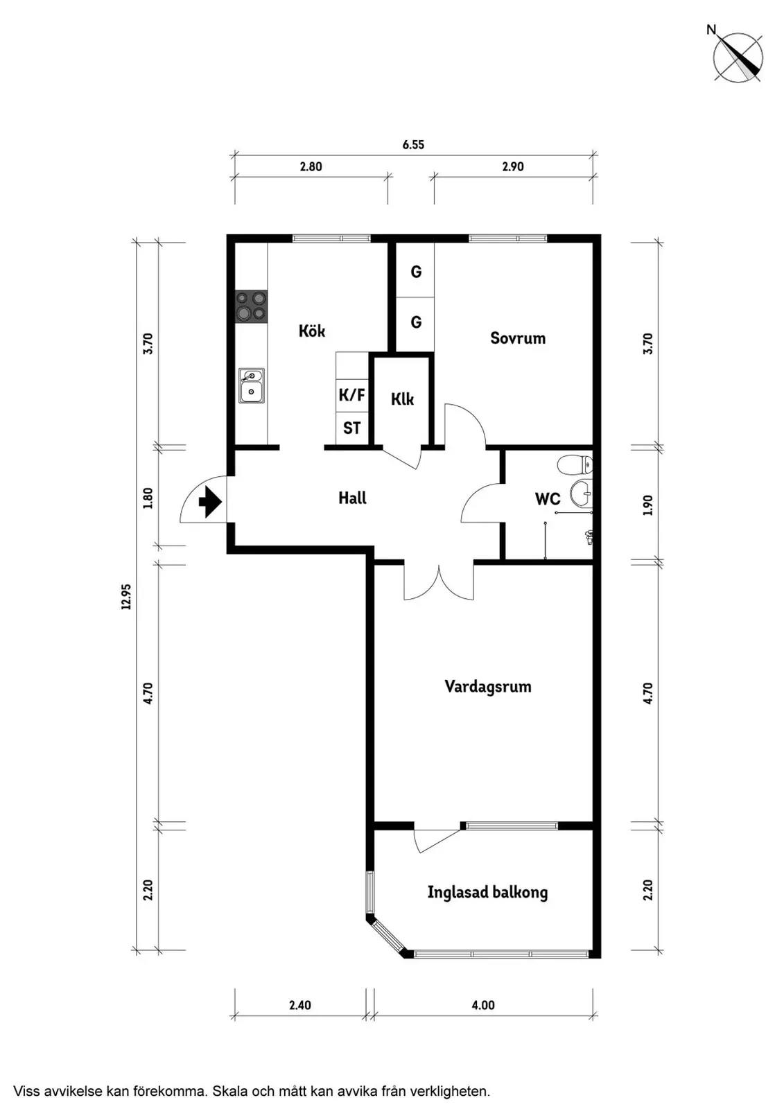 Planritning för Marierovägen 8