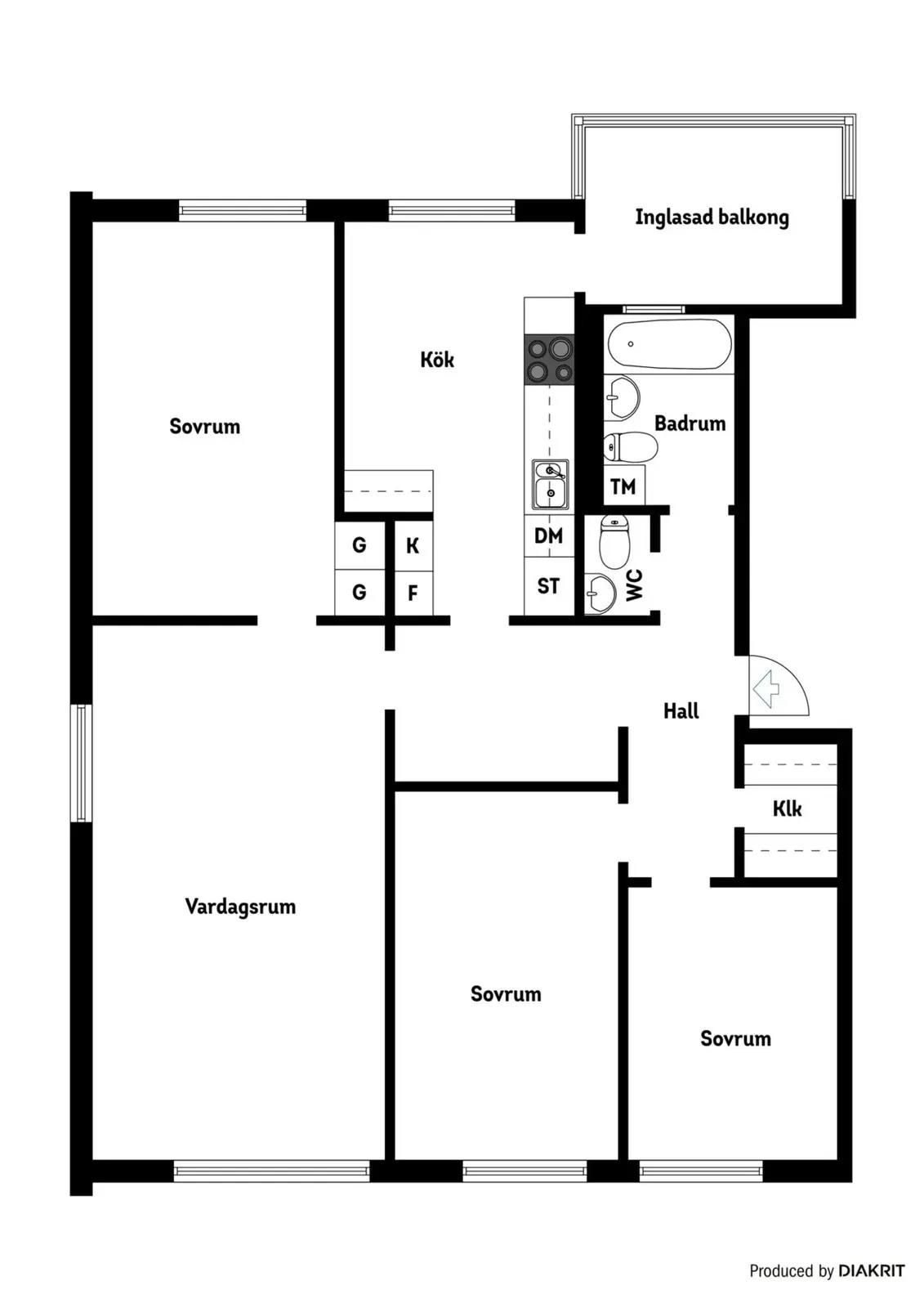 Planritning för Frösängsvägen 78