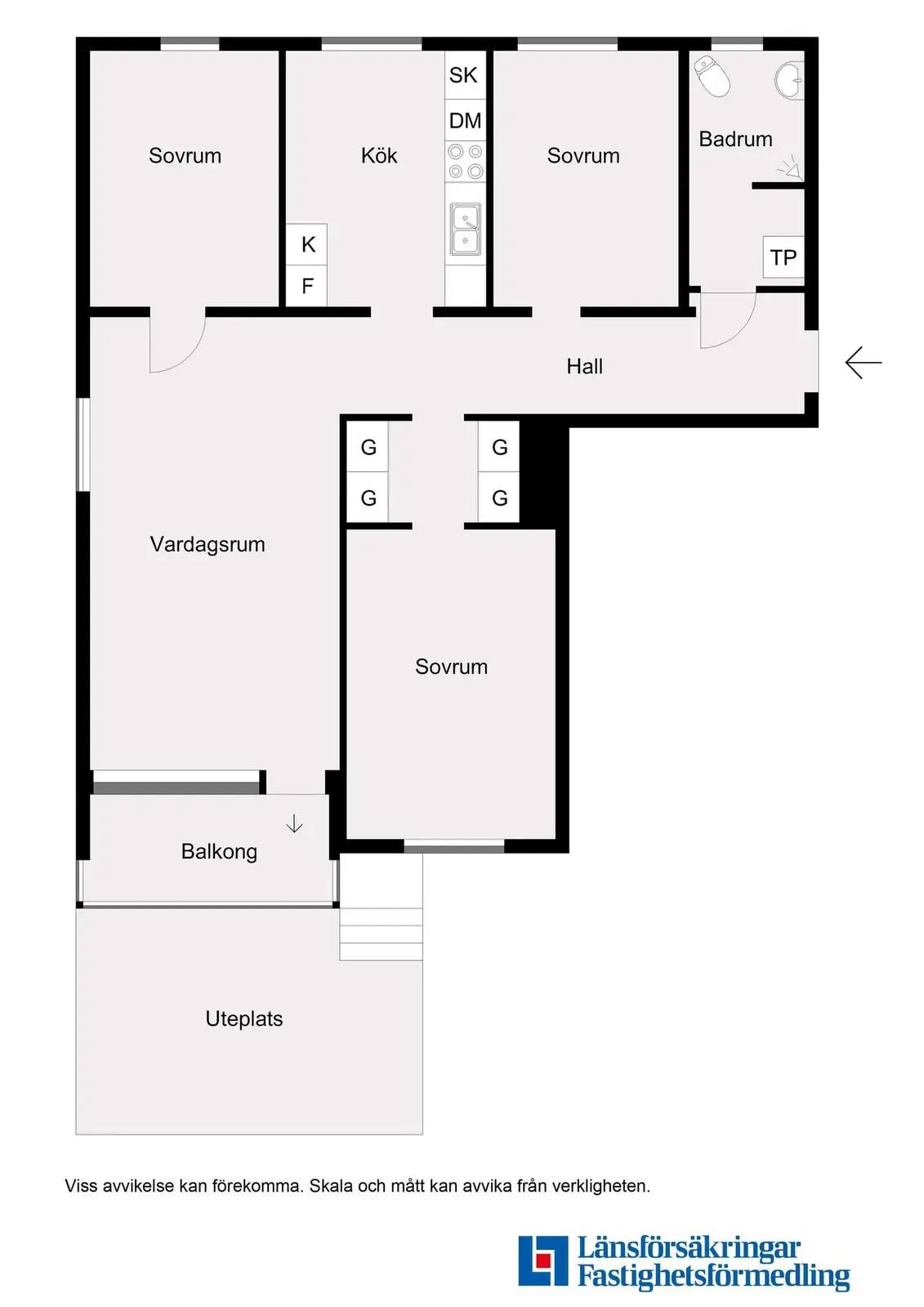 Planritning för Korpralsvägen 22