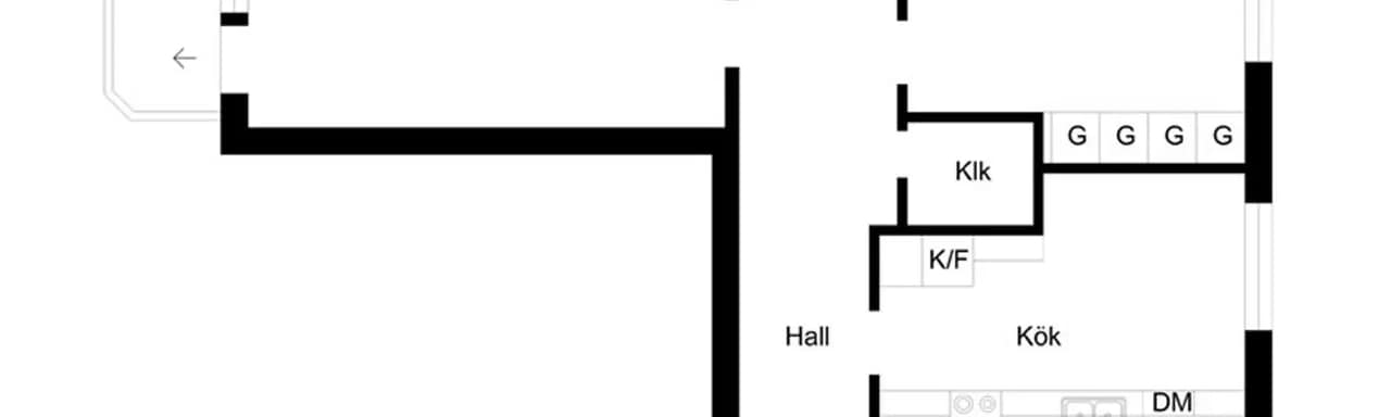 Floor plan for Fylkinggatan 23C