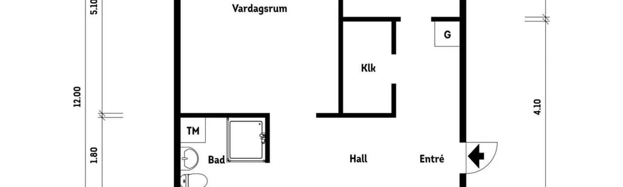 Planritning för Skånegatan 14A