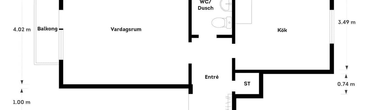 Floor plan for Sehlstedtsgatan 9A