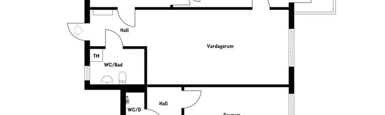 Planritning för Mariehamnsgatan 24, 2tr