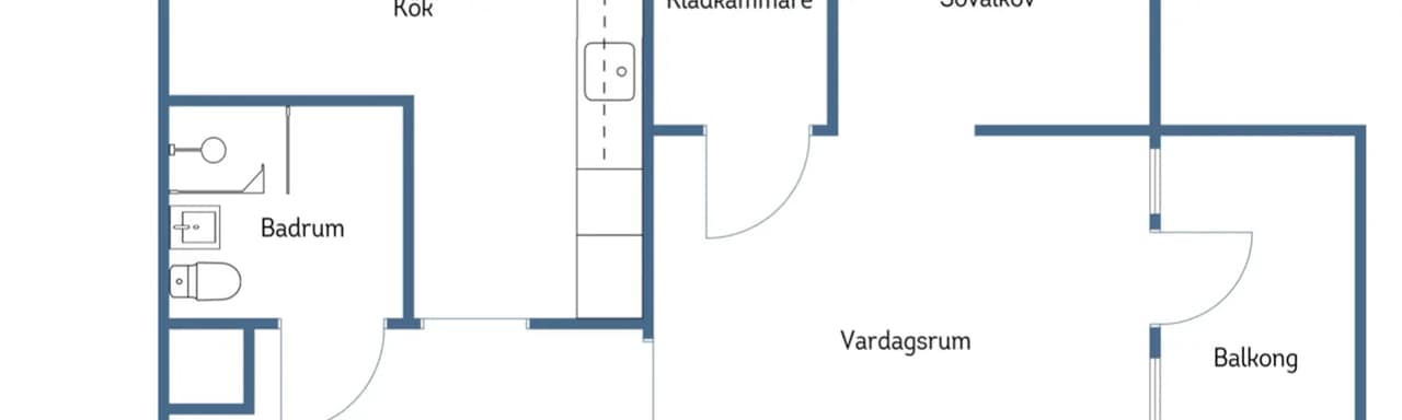 Planritning för Sveagatan 8B