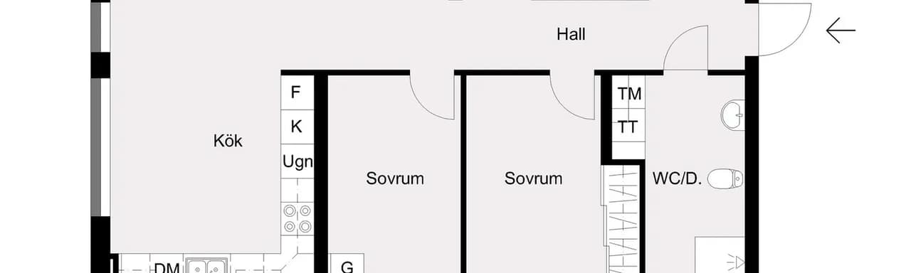 Planritning för Parkvägen 34