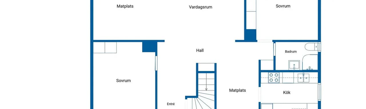 Planritning för Vålandsvägen 14