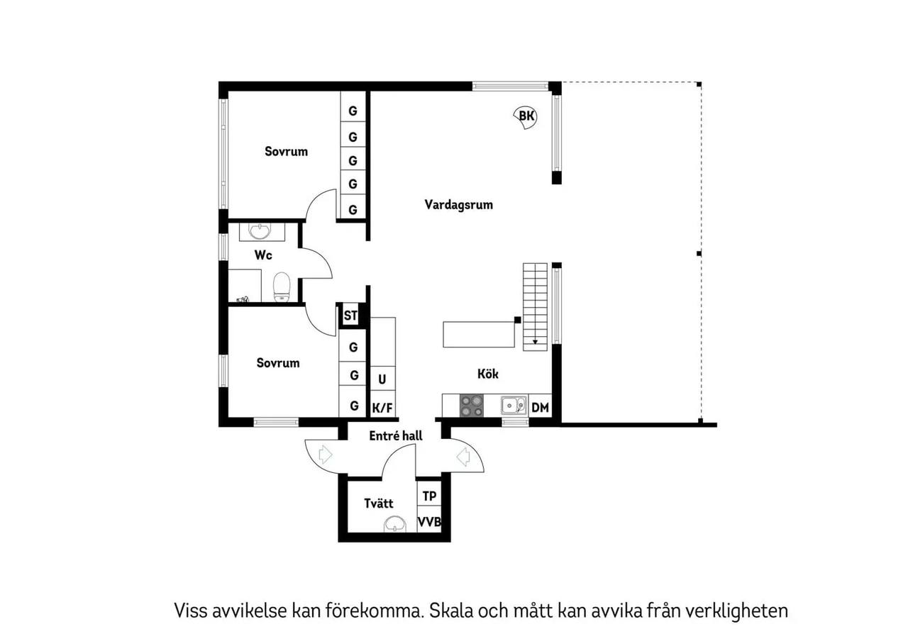 Planritning för Solbacken 14D