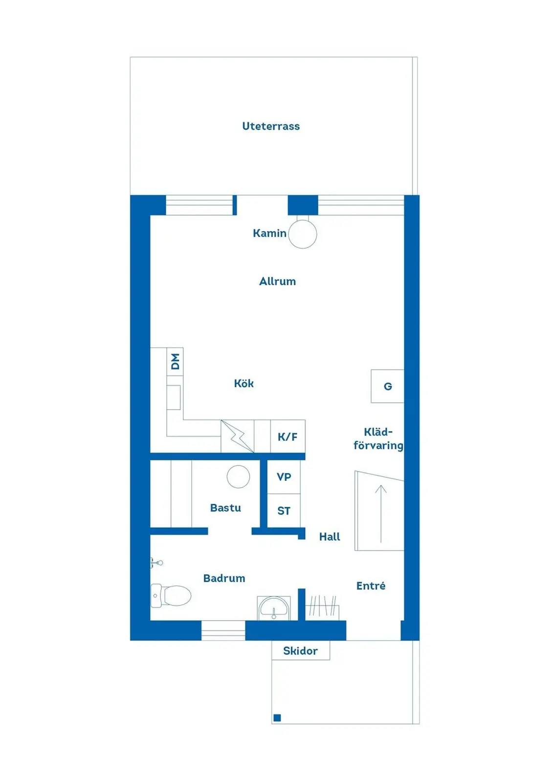 Floor plan for Norrgårdsvägen 7