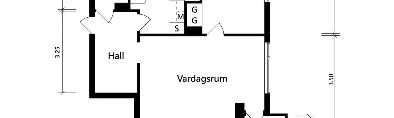 Floor plan for Östra Midvintersgatan 13