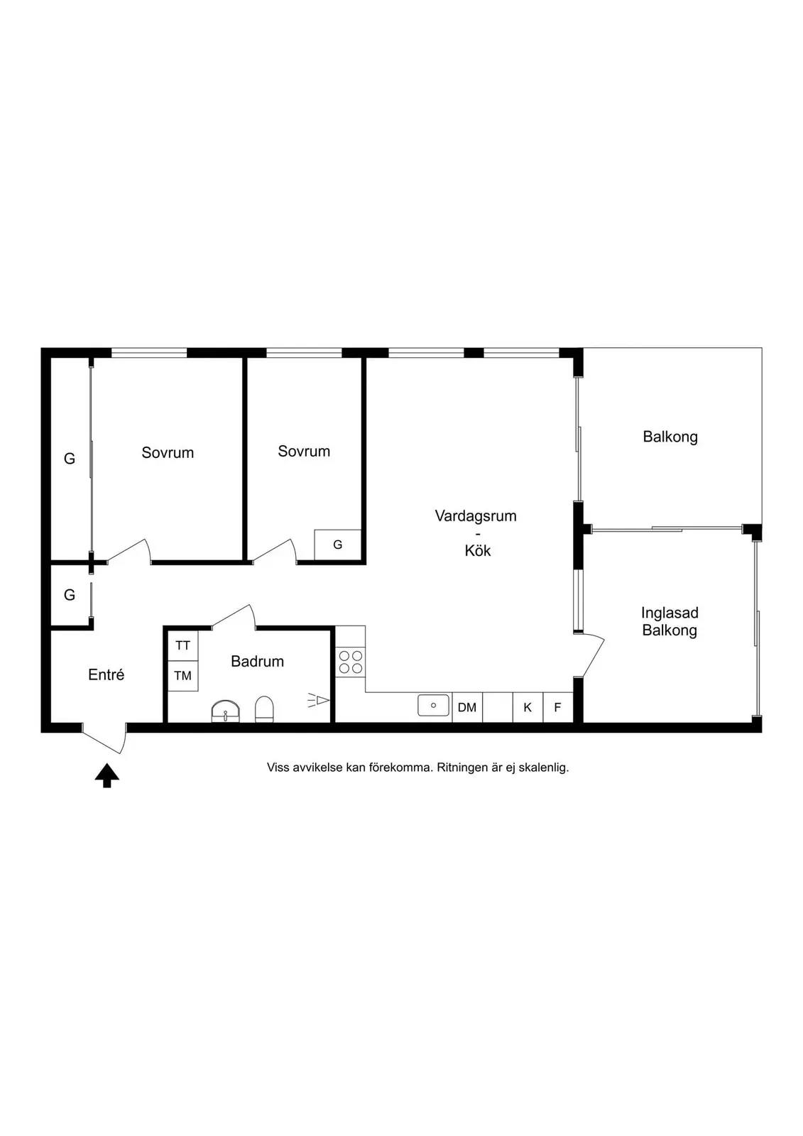 Floor plan for Vallinsvägen 34 D LGH 1103
