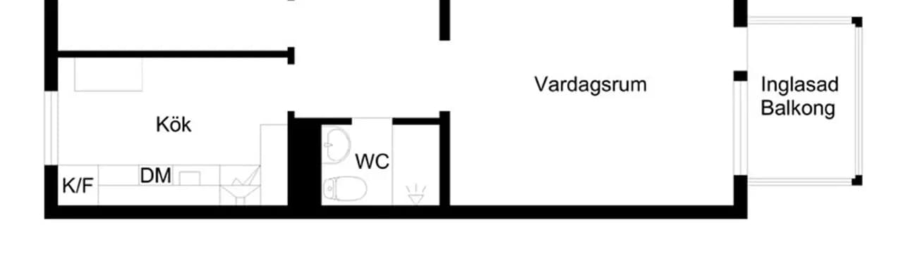 Floor plan for Roskildevägen 31 B