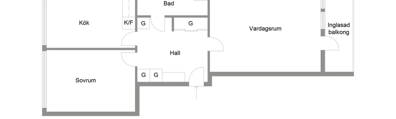 Planritning för Norra Skjutbanegatan 12A