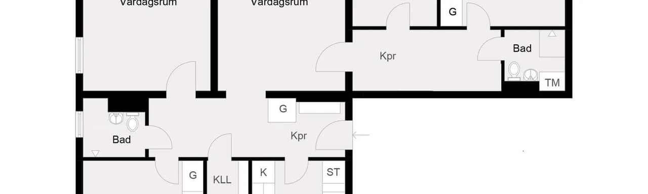 Floor plan for Spånehusvägen 62A
