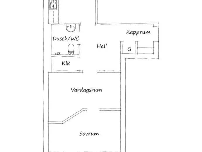 Planritning för Vaksalagatan 44 A