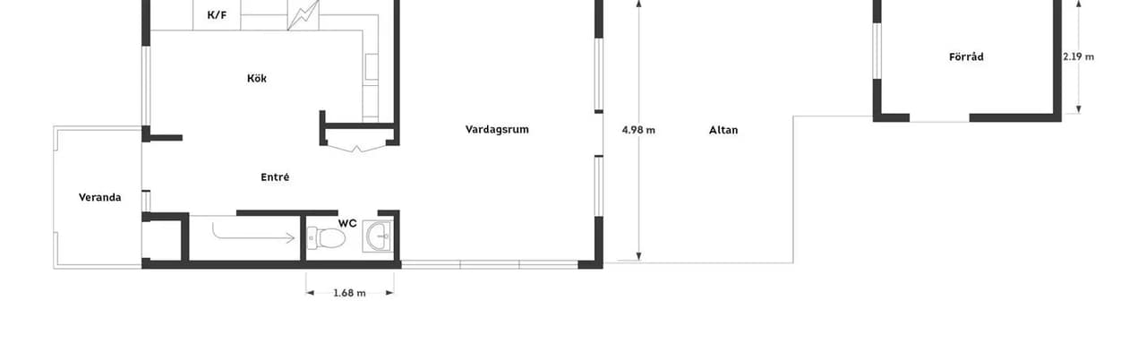 Planritning för Glöstorpsvägen 16J