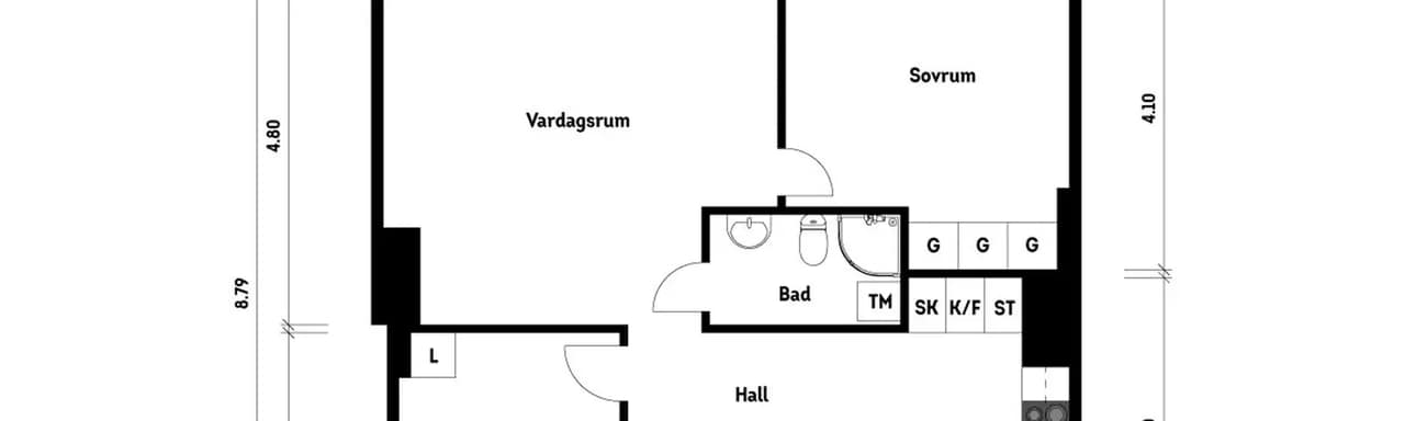 Floor plan for Åbäcksgatan 4A