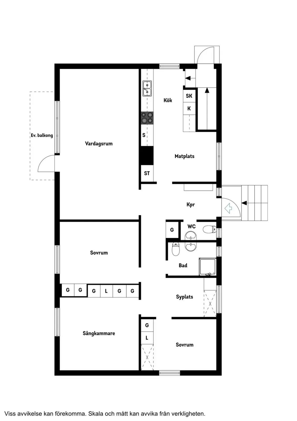 Floor plan for Vestmansvägen 15
