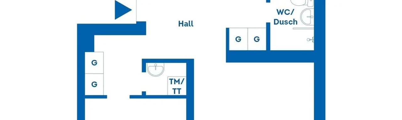 Planritning för Husebygatan 3B