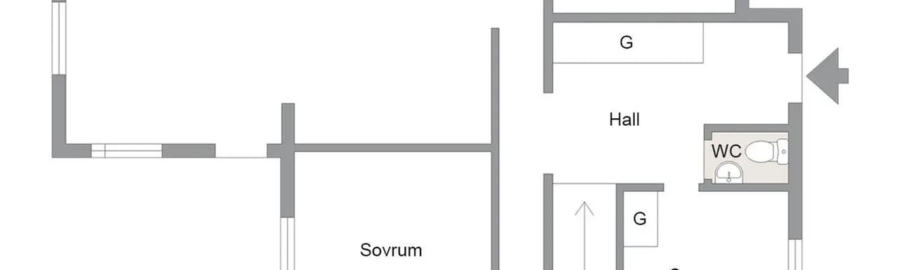 Planritning för Slingergatan 2
