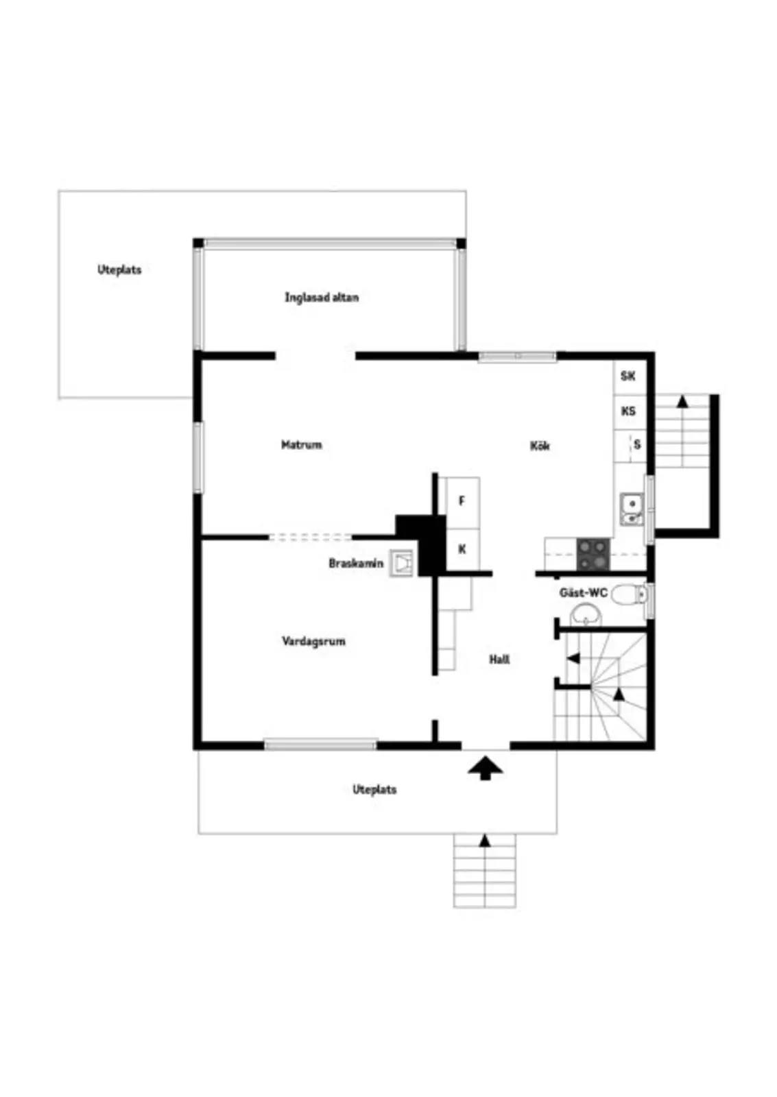 Floor plan for Fagerhemsvägen 21