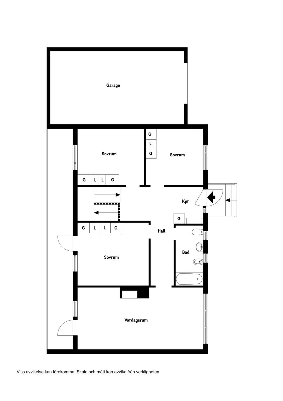 Floor plan for Mällbyvägen 81
