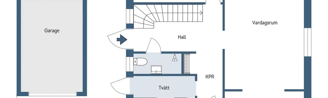 Planritning för Flugvägen 8