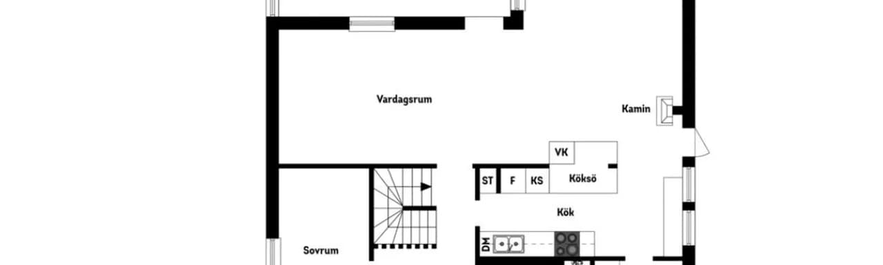 Planritning för Hästhovsvägen 5