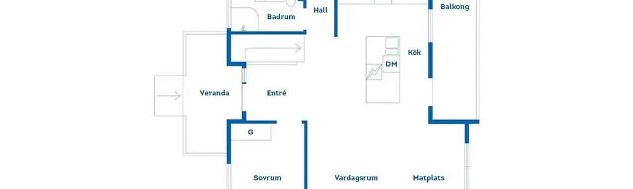 Planritning för Häggtäppsvägen 12