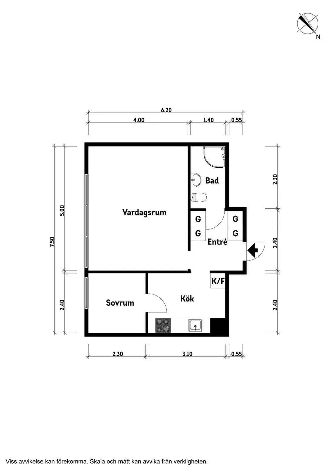 Floor plan for Fasanvägen 4B